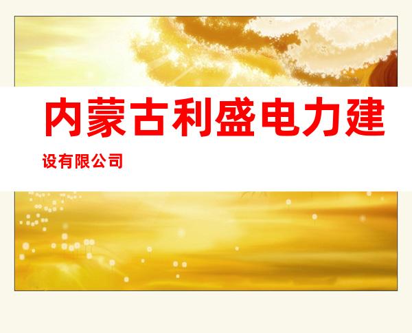 内蒙古利盛电力建设有限公司