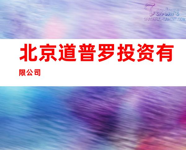 北京道普罗投资有限公司