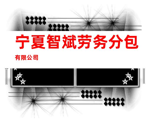 宁夏智斌劳务分包有限公司