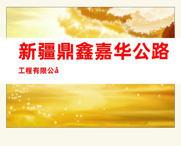 新疆鼎鑫嘉华公路工程有限公司