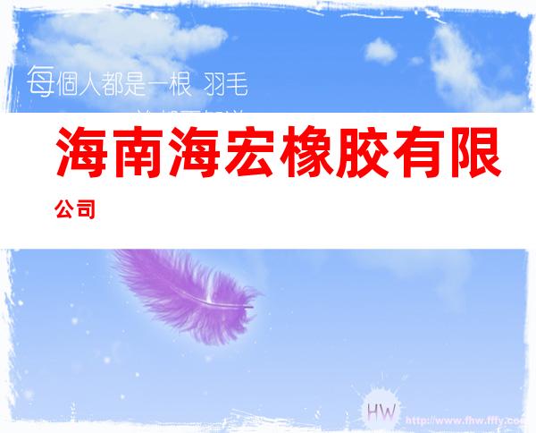 海南海宏橡胶有限公司