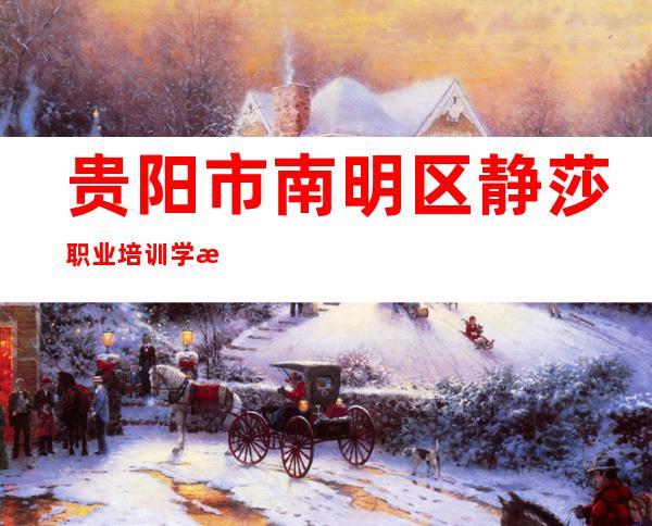 贵阳市南明区静莎职业培训学校有限公司