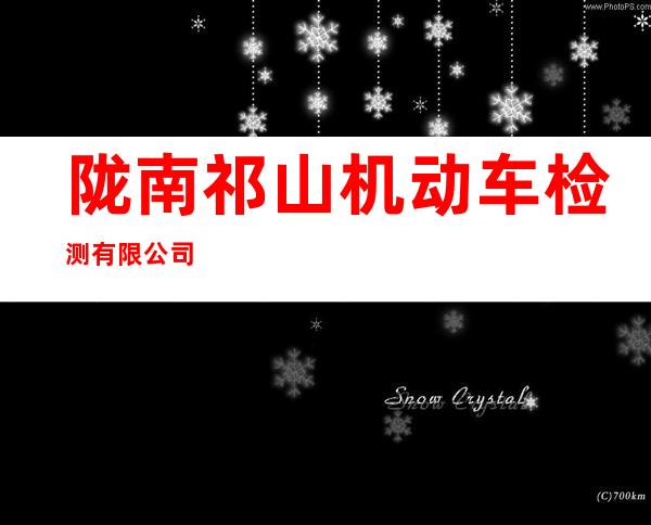 陇南祁山机动车检测有限公司